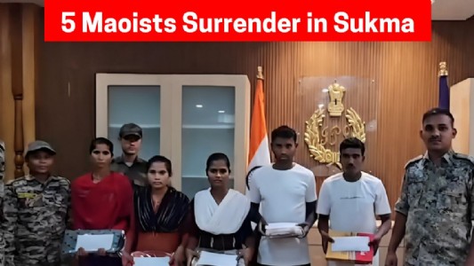 Five Maoists with Cumulative Bounty of Rs 19 Lakh Surrender in Chhattisgarh's Sukma